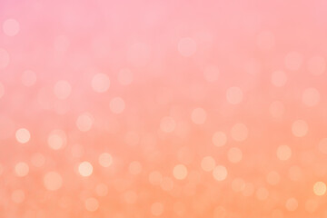 Dreamy Pink and Peach Bokeh Lights Gradient Background with Soft Focus and Blurred Circular Highlights, Ideal for Romantic Celebrations, Festive Events, or Serene Abstract Wallpapers and Textures.