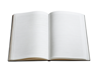 Open lined notebook, blank pages (1)