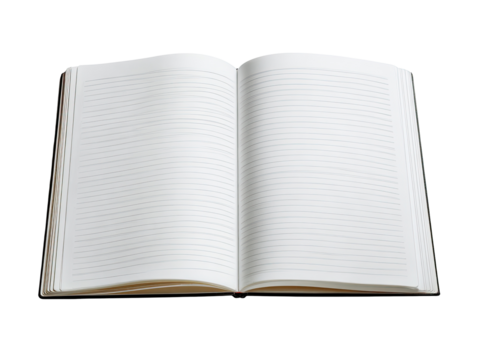 Open lined notebook, blank pages (1)