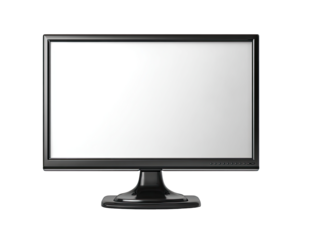 Black monitor with blank white screen (1)