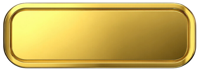 Gold rectangular button with beveled edges