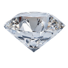 White Diamond isolated on a transparent background 