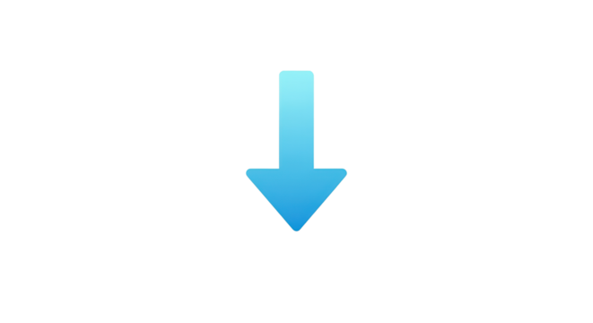 A blue arrow pointing downwards, indicating direction, download, or scrolling.