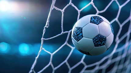 Goal Player executing a free kick, bending the ball into the top corner of the net.