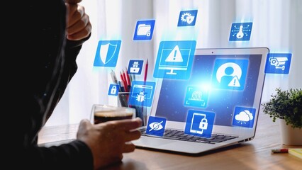 Cyber security protection and cyber security strategies against cyber threats, system hacks,...