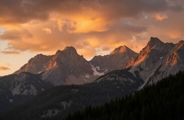 sunrise over the mountains