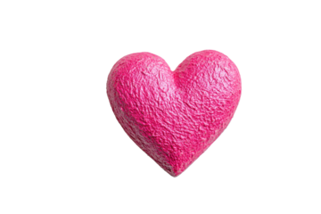 pink heart on white background