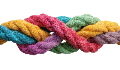 Intertwined colorful ropes (6)