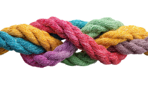 Intertwined colorful ropes (6)