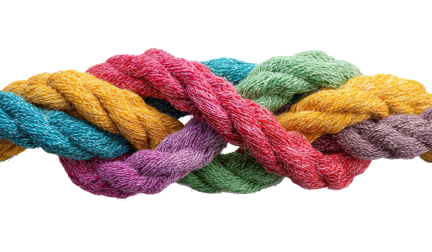 Intertwined colorful ropes (6)