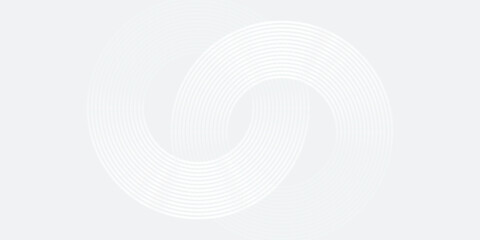 White geometric abstract background overlap layer on bright space with lines effect decoration. Modern graphic design element circles modern background