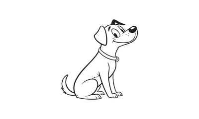 Happy Dog Silhouette