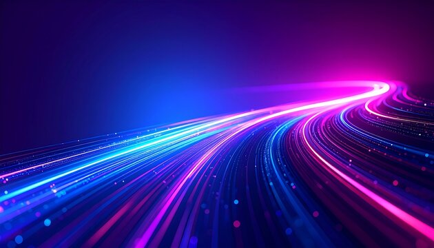 Abstract digital light trails