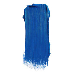 Vibrant vertical stroke of deep blue paint