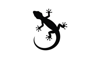Silhouette of a gecko (2)