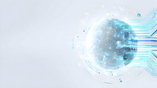 Global Network: Abstract Technology Background for Presentations and Websites