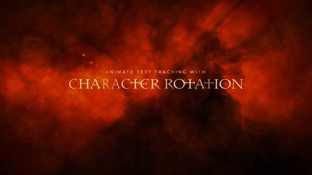 Animate Text Tracking with Character Rotation Preset