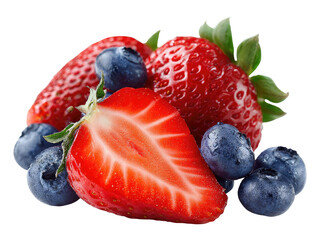 Fresh strawberries and blueberries, close-up (2)