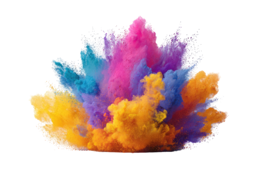 Vibrant explosion of multicolored powder (4)