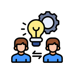 Lean Management lineal color icon