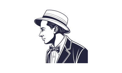 Vintage Gentleman Silhouette