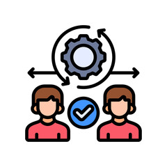 Change Management lineal color icon