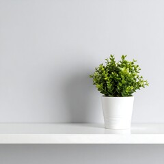 Simple shelf with plant