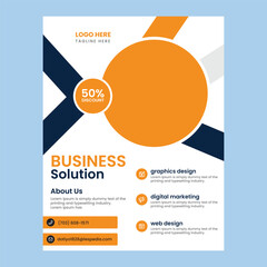 Fototapeta premium Corporate creative colorful business flyer template design set, abstract business flyer, vector template design or business poster template design
