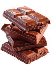 Stacked chocolate bar pieces