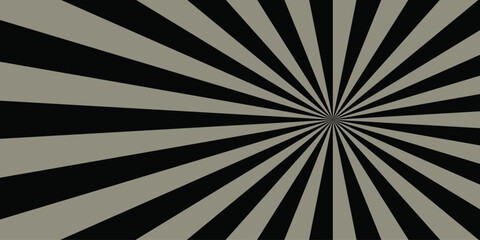 Abstract black and gray dark sun rays sunburst backdrop background. seamless retro vintage burst.. Pop art dark gray comic background.Vintage sunrays illustration swirl grunge backdrop line.