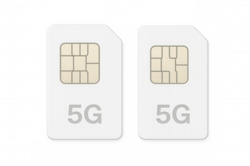 5g wireless network sim cards floating against transparent backdrop, showcasing modern telecommunications infrastructure