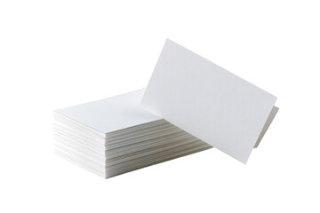 Stack of blank white business cards (2)