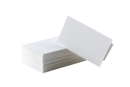 Stack of blank white business cards (2)