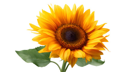 Fototapeta premium Sunflower Close-Up, isolated on transparent background