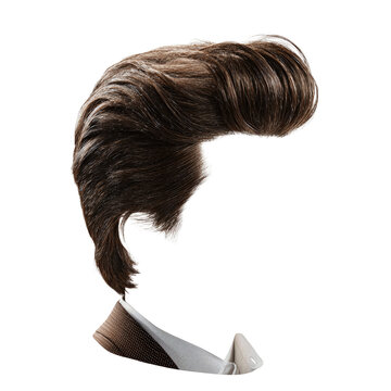 Abstract Hairstyle  Brown Hair in a Retro Style