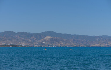 Fototapeta premium Mediterranean Sea and Mountains at Sunset in Cyprus