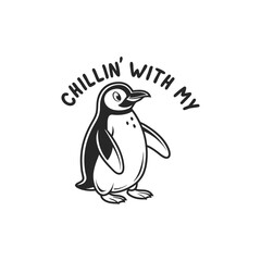 Geometric Penguin + Text
Mandala Penguin + Text