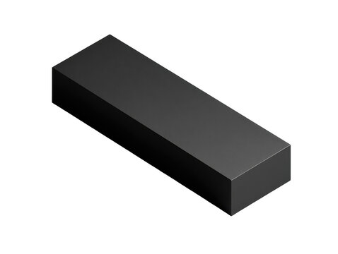 Dark gray rectangular prism, solid form