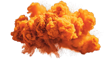 Orange cloud explosion