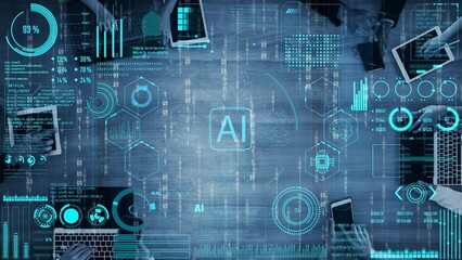 AI Assistant Brain Processor with LLM Technology, Big Data, Machine Learning, Generative AI for Business Support, Future Agentic AI Technology and Artificial Intelligence Prompt Engineering. Thunk