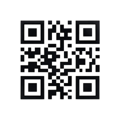 Detailed QR Code Design on Transparent Background with Black and White Lines