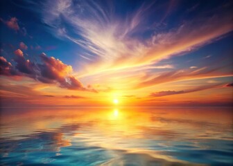 Fototapeta premium Sunset serenity with blended colors