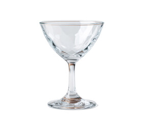 Clear glass cup with a gold rim