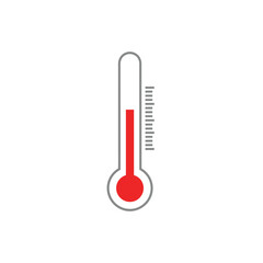Simple thermometer icon showing moderate temperature reading.