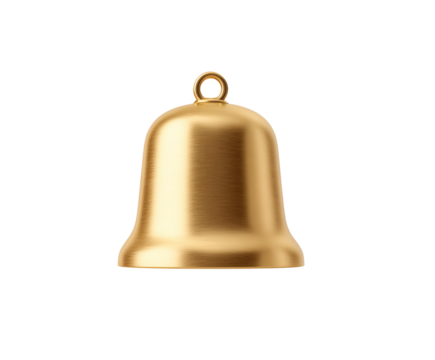 Gold bell on a transparent background