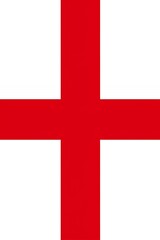 Obraz premium ** St. George's Cross: Simple Red Cross on White Background