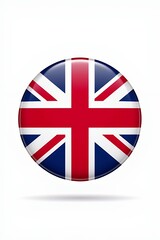 **  United Kingdom Flag Button Icon