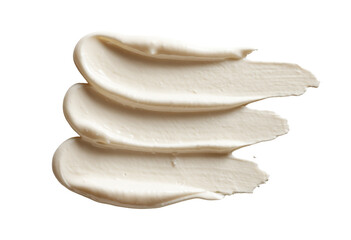 Creamy, off-white substance, swirled and layered, looks like frosting or a smooth cosmetic