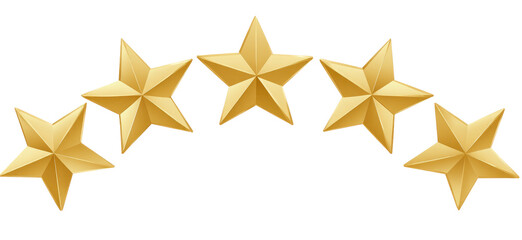 Five golden stars arranged in an arc (1)