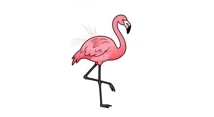 Pink flamingo illustration